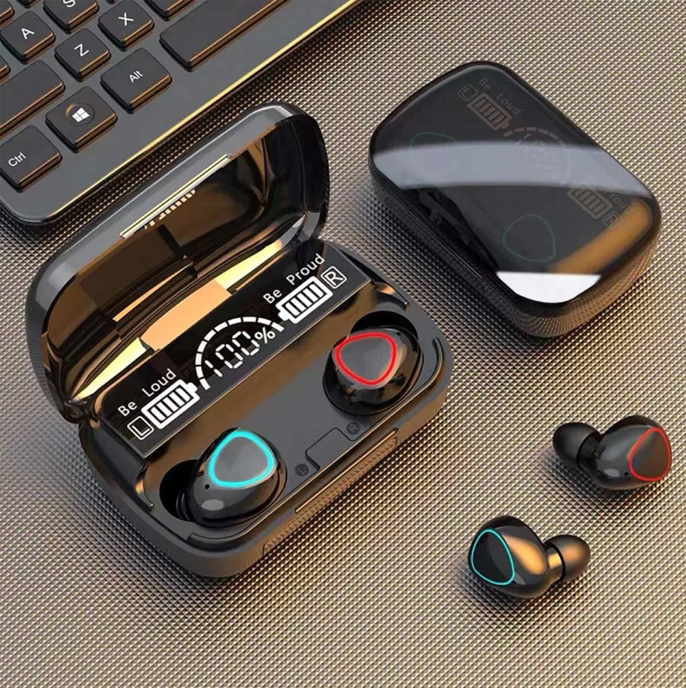 M10 Wireless Earbuds Bluetooth 5.1 TWS Earphones Full Touch Control Headphones Built-in Microphone Immersive Sound Quality Ensure Fast Stable & Auto Connection Smart LED Headset