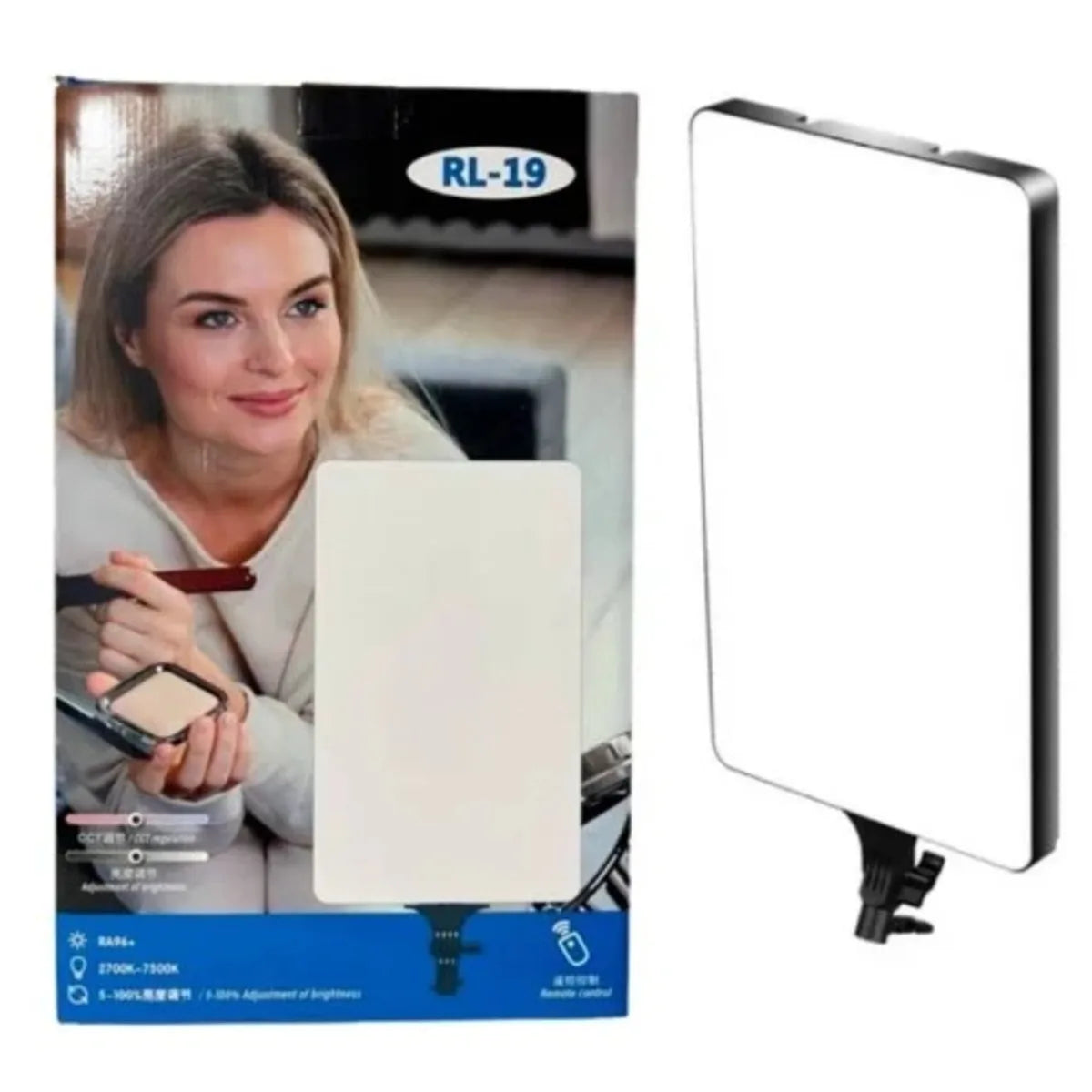 Latest RL-19 LED Video Light Panel Light With Tripod Square Diffuser Light With Stand Photography Lamp