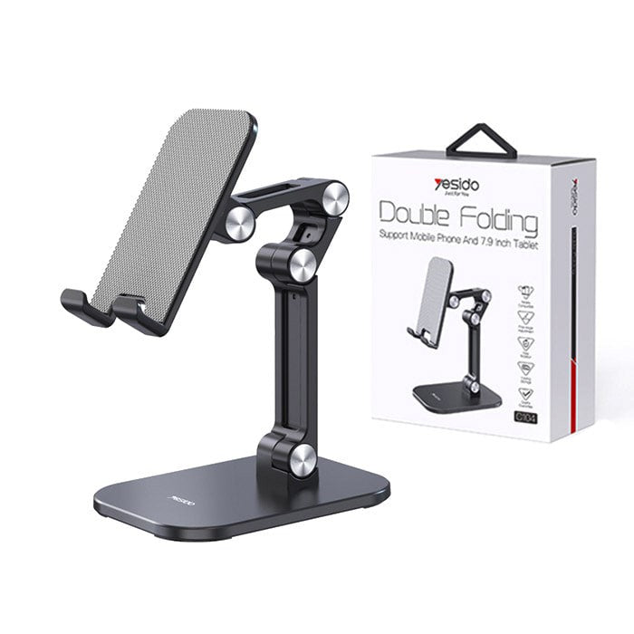 YESIDO C104 Folding Desktop Smartphone Tablet Stand Holder with Adjustable Angle Height