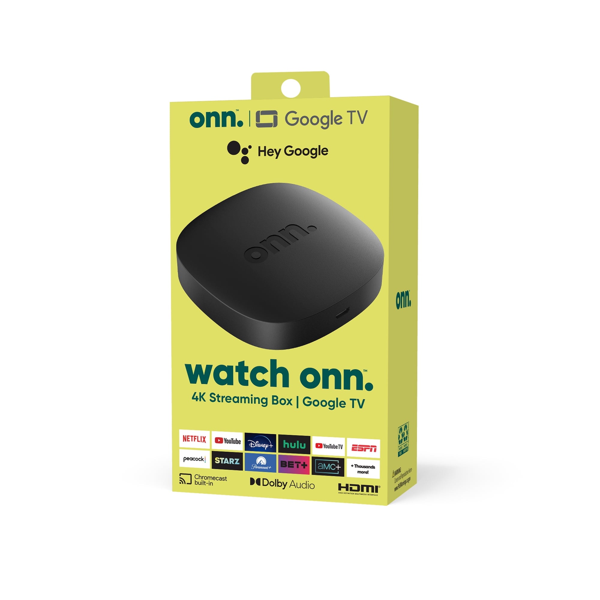 ONN. Google TV 4K Streaming Box