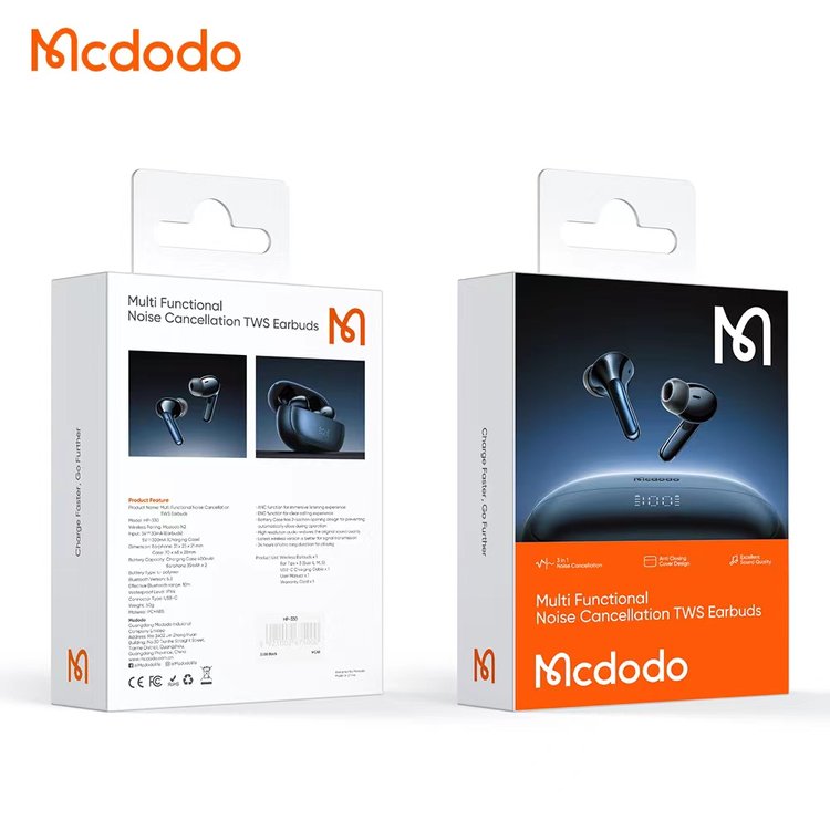 Mcdodo Multi Functional Noise Cancellation Earbuds with Display