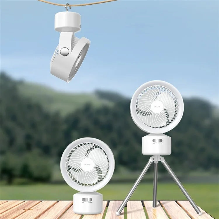 USAMS US-ZB258 Multi-Functional Outdoor Fan with Adjustable Light and Silent Oscillation