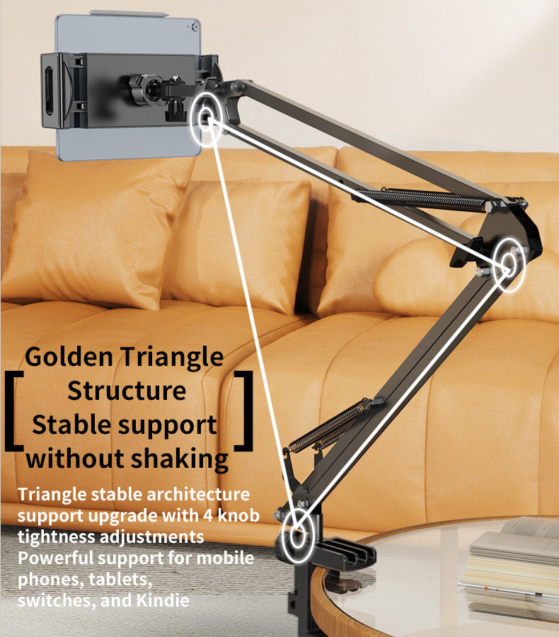 YESIDO C296 360° Adjustable Multi-Directional Folding Shaft Phone Holder | Desktop Lazy Stand