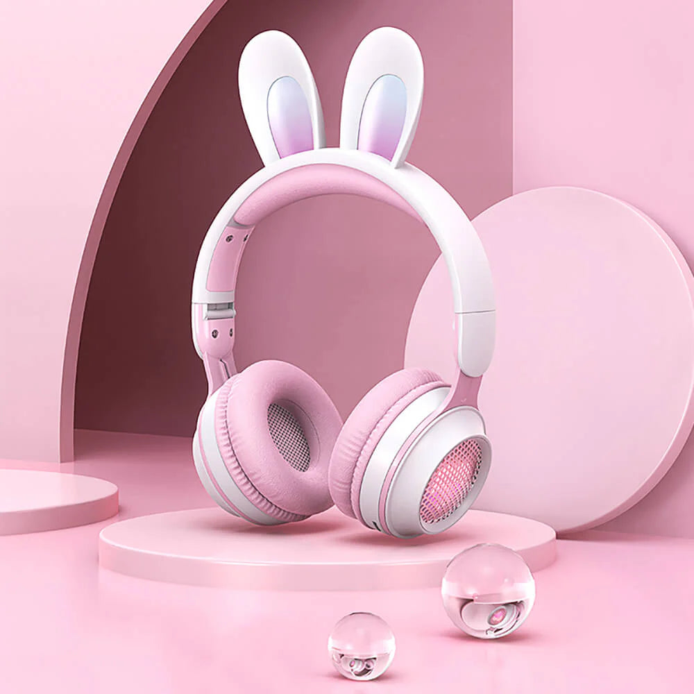 Cute Rabbit Ear Headset Wireless Microphone