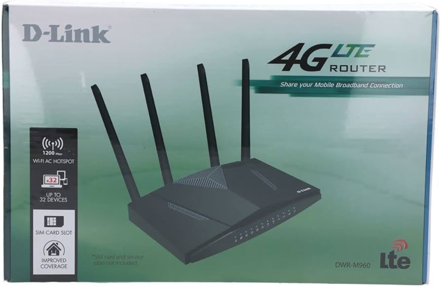 DWR-M960 4G AC1200 LTE CAT4 Wireless Router offers fast