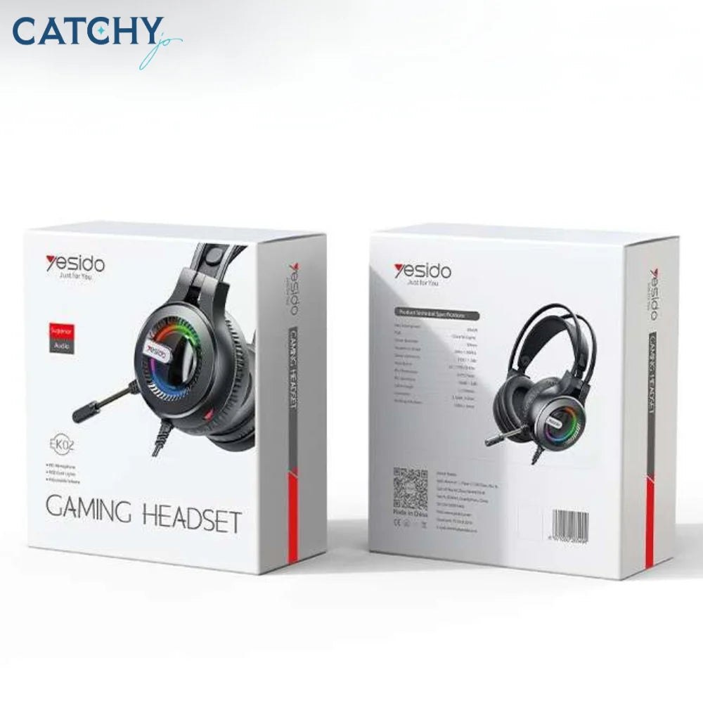 EK02 With RGB Light Professional Bass Gaming Headset