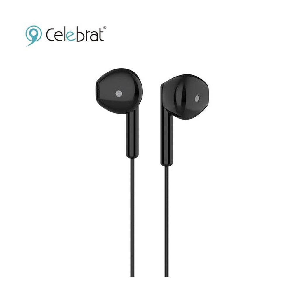 Celebrat - G6 Wired Stereo Earphone with Microphone - Black