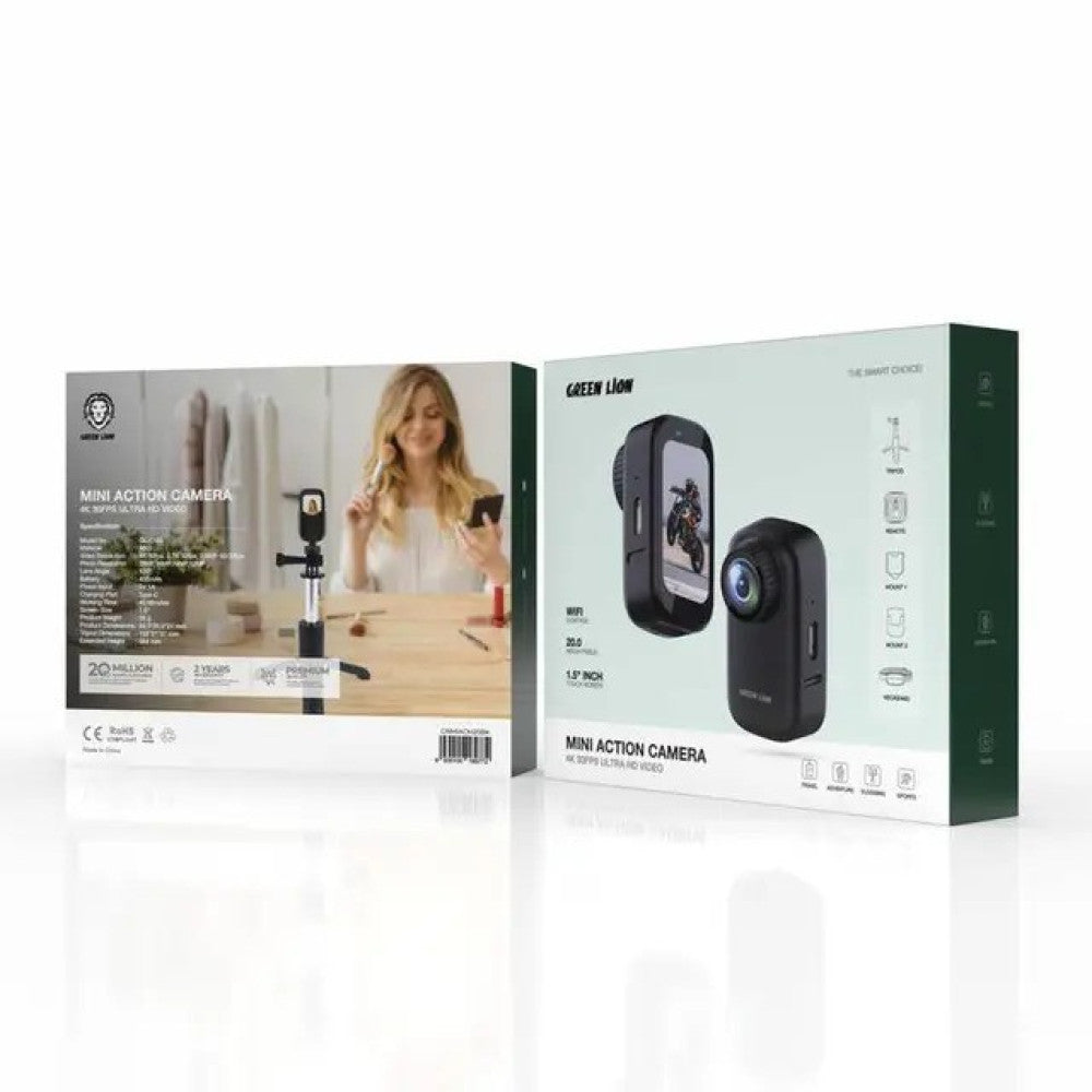 Green Lion Mini Action Camera - Black