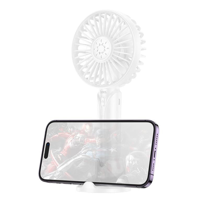 Hoco Df07 Mini Handheld Fan With Phone Holder