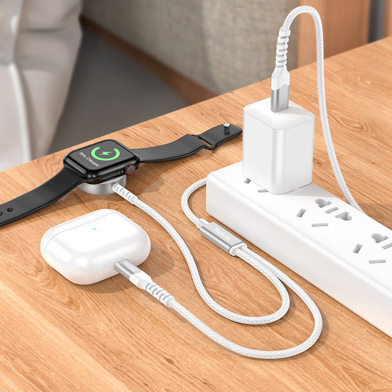 Hoco CW54 2-in-1 Charging Cable iP + iWatch