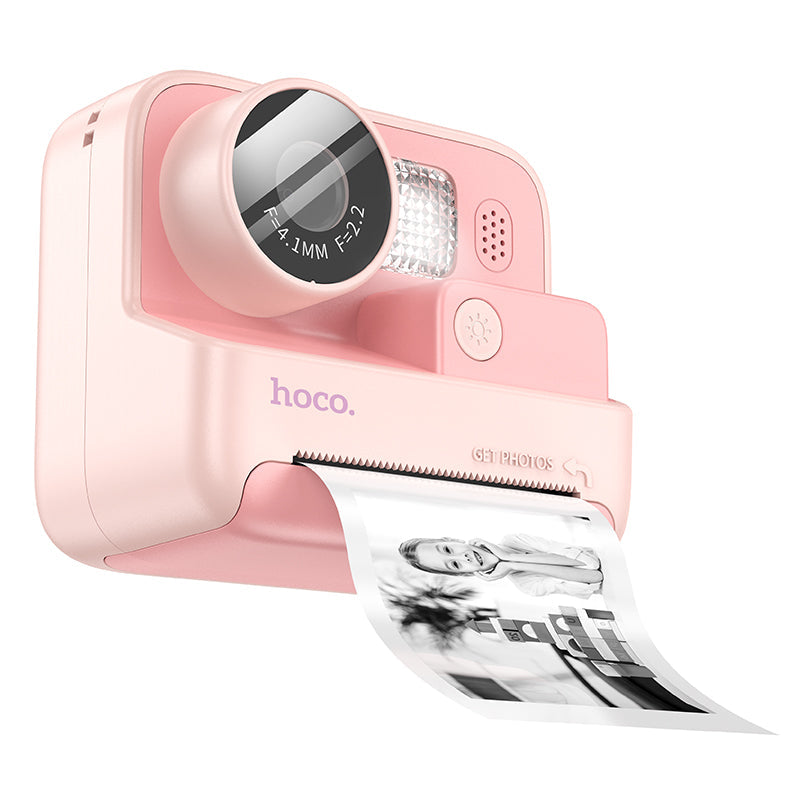 Hoco DV200 Dual Lens Children Printing Camera (Pink, Orange Color)