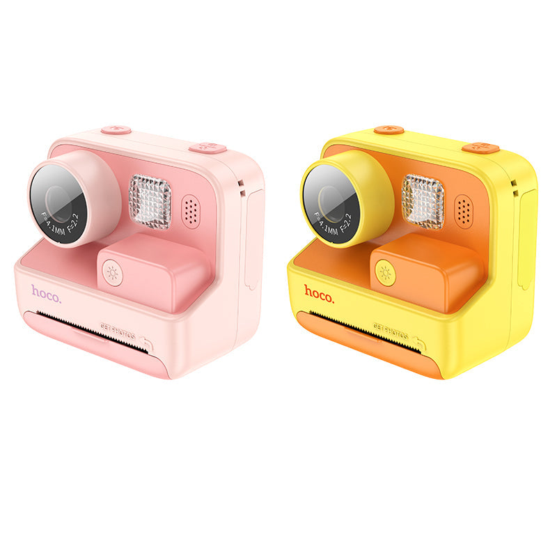 Hoco DV200 Dual Lens Children Printing Camera (Pink, Orange Color)