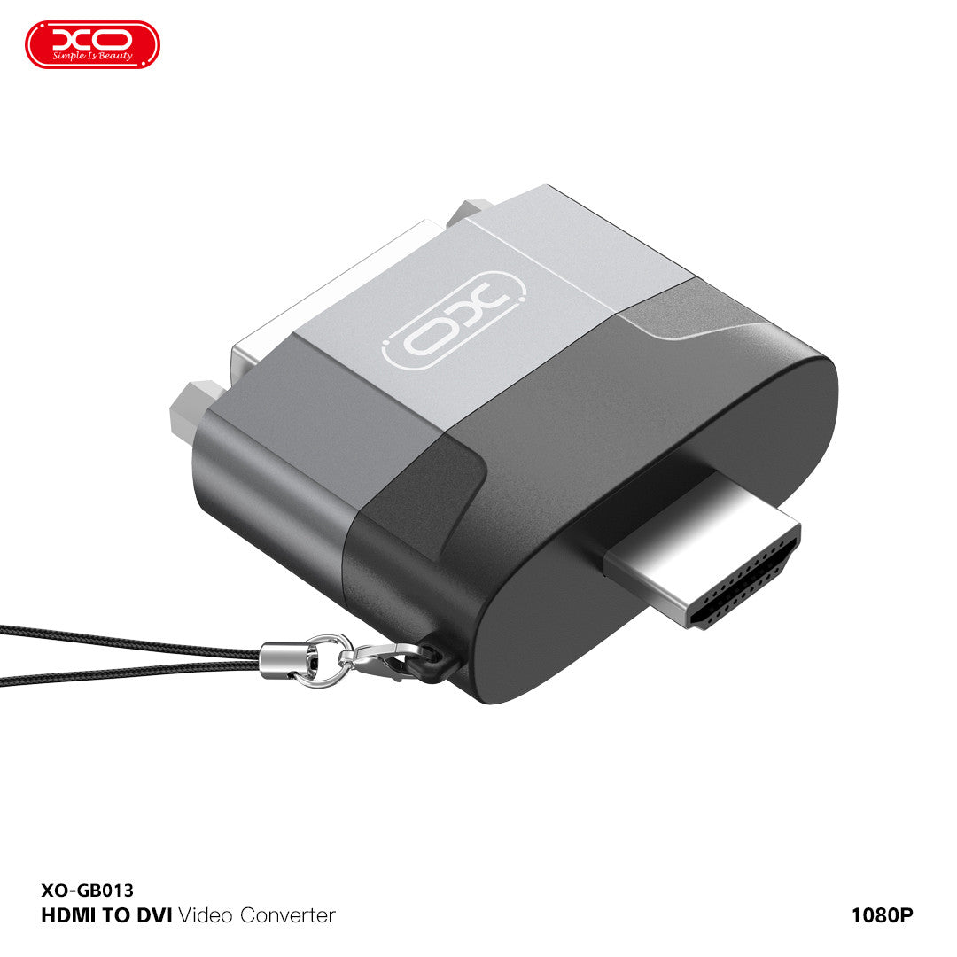 XO GB013 DVI To HDMI Adapter Gray