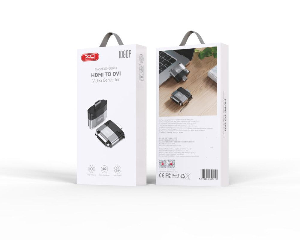 XO GB013 DVI To HDMI Adapter Gray