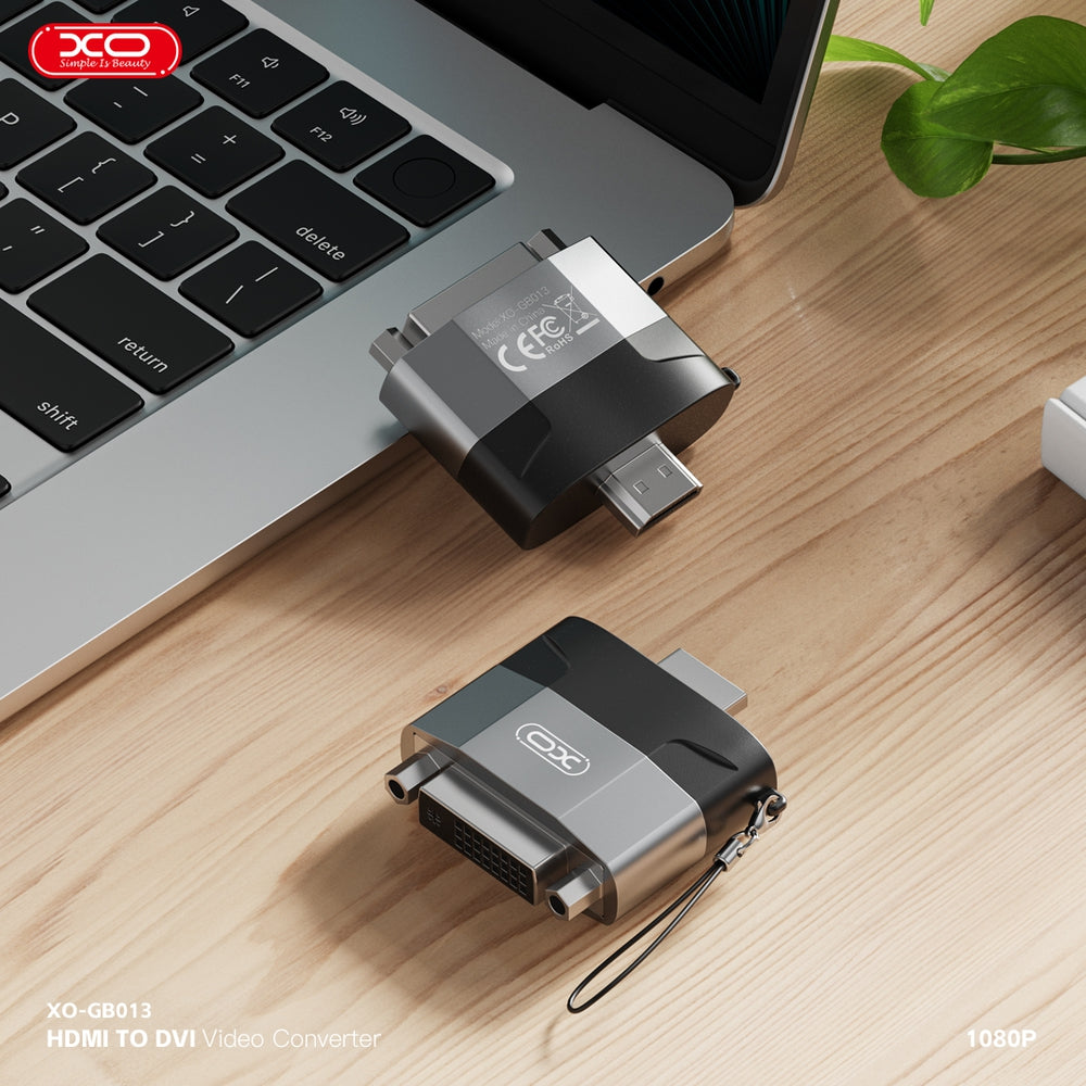 XO GB013 DVI To HDMI Adapter Gray
