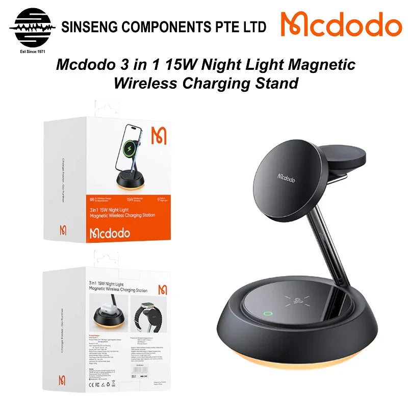 McDodo 3 in 1 15W Magnetic Wireless Charging Station