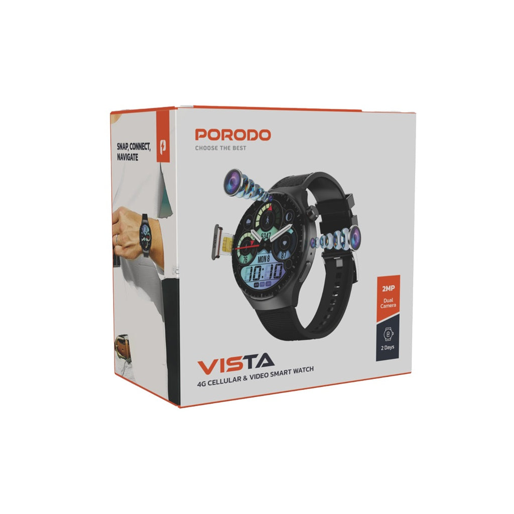 Porodo Vista 4G Cellular & Video Smart Watch