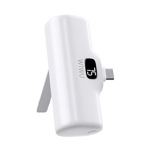 WiWU P017 5000mAh Capsule Tail Plug Mobile 2 in 1 Power Bank