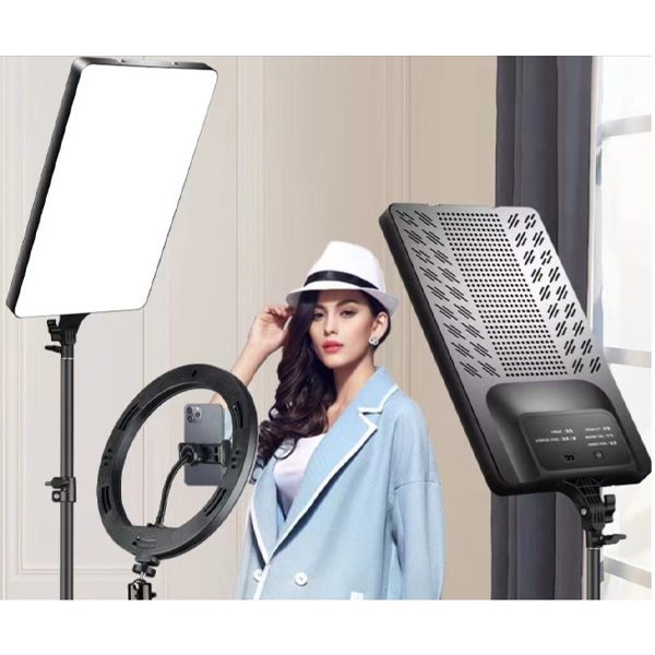 Latest RL-19 LED Video Light Panel Light With Tripod Square Diffuser Light With Stand Photography Lamp