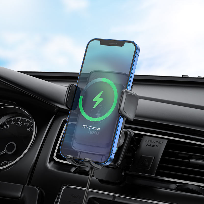 Car wireless charger “S35 Smart alignment” for dashboard and air outlet