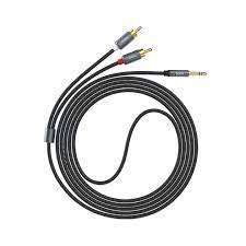 HOCO RCA Audio Video Cable 1.5 m UPA10  (Compatible with mobile, Black, One Cable)