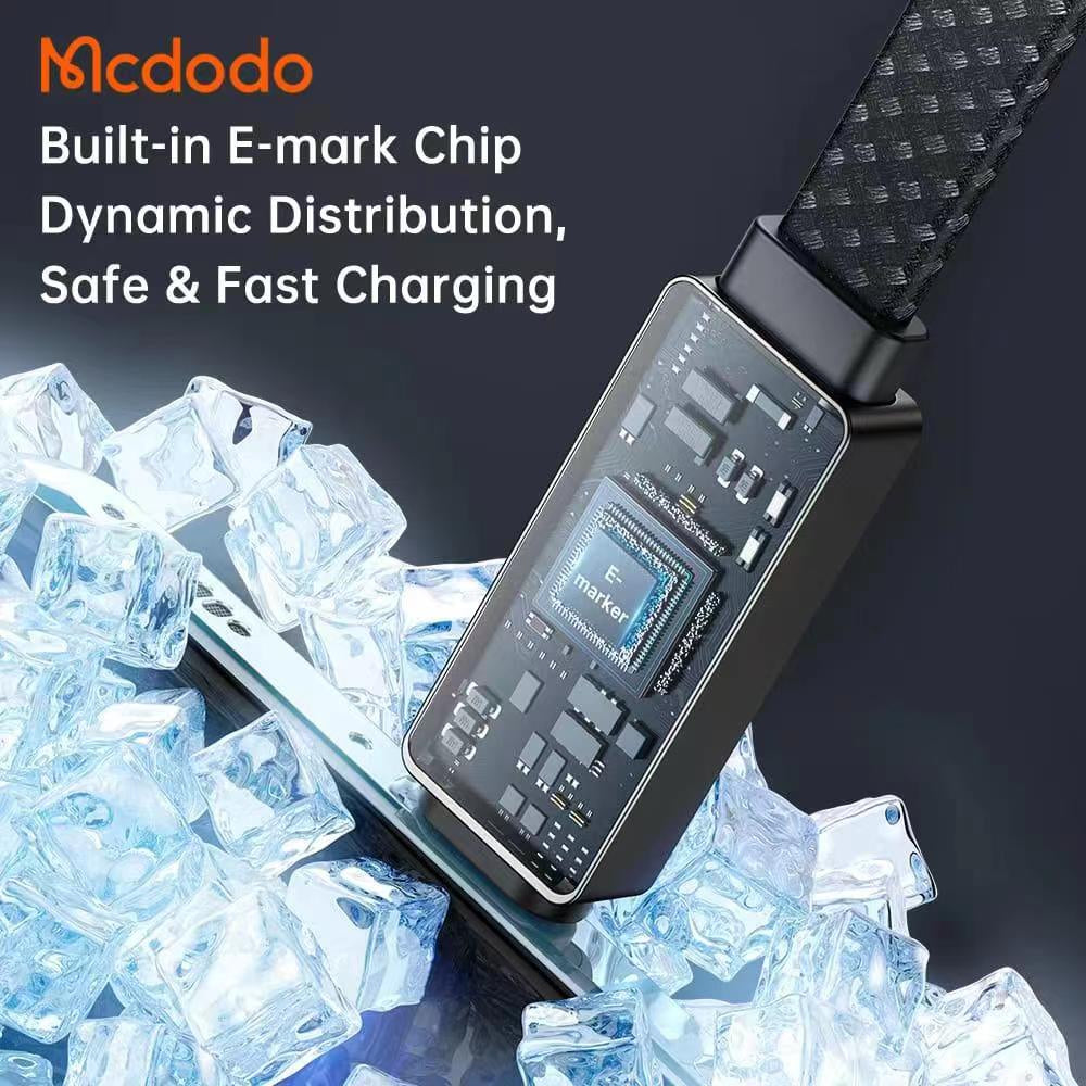 Mcdodo 447 Rhythm Type C to Type C 100W E-mark PD Fast Charging Speed Cable LED Display Charger Cable