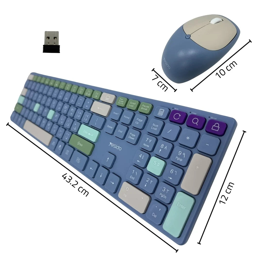 Yesido KB19 Wireless Keyboard and Mouse Set