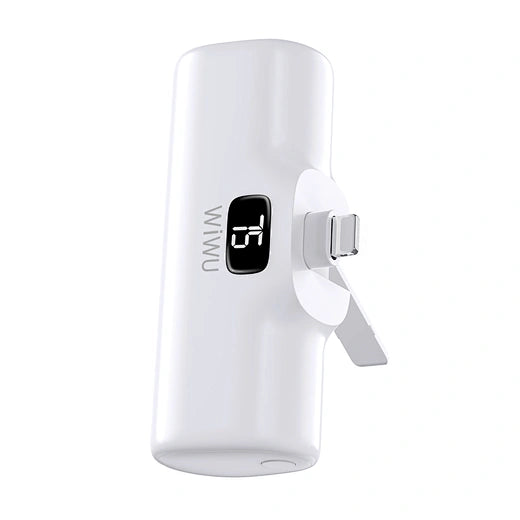 WiWU P017 5000mAh Capsule Tail Plug Mobile 2 in 1 Power Bank